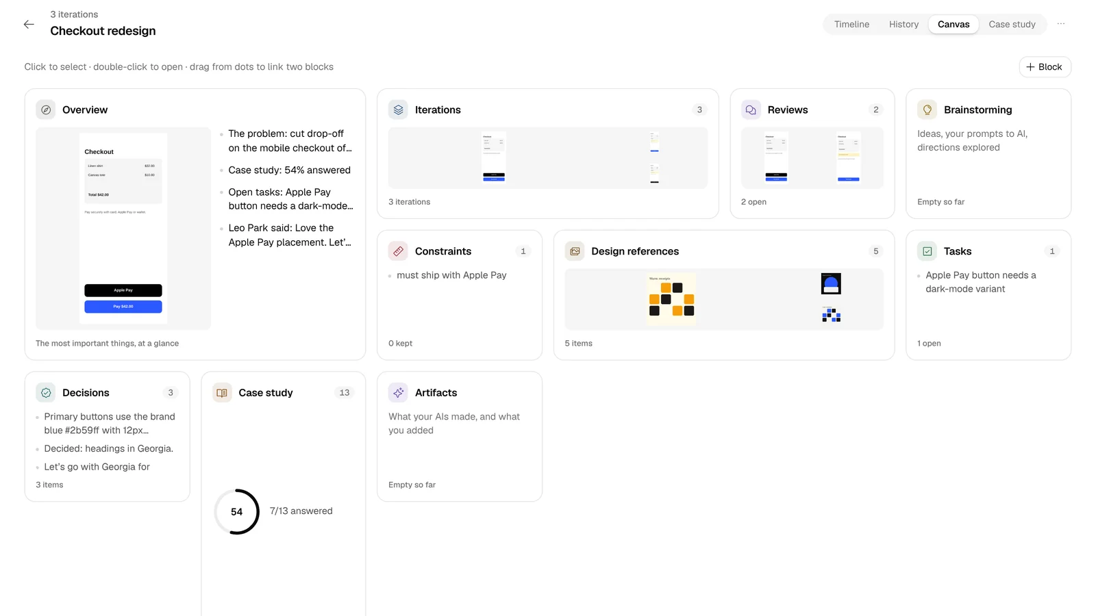 TRACE project canvas